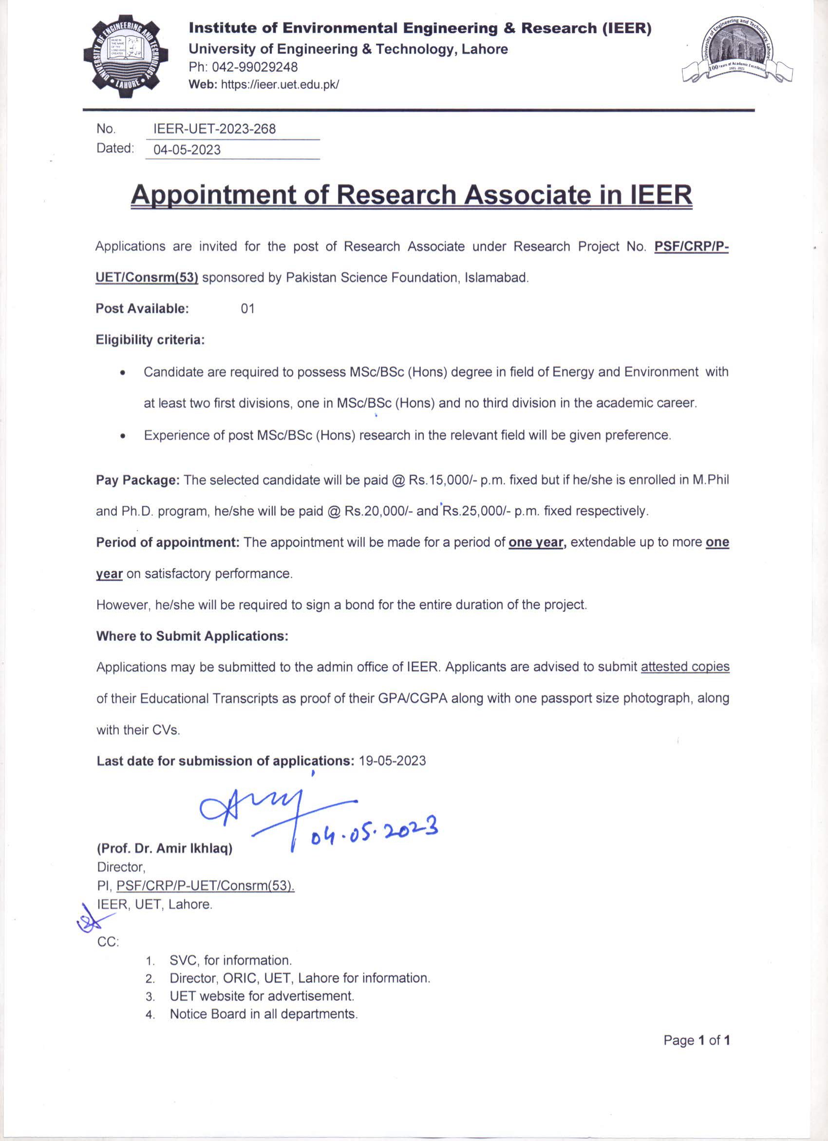 2023-05-04-_Appointment_of_Research_Associate_xRAx_in_IEER