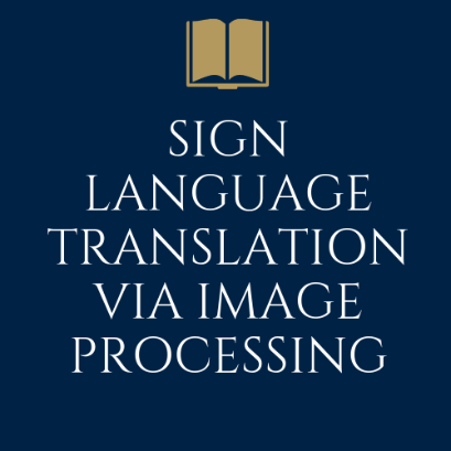 Sign Language via Image Processing