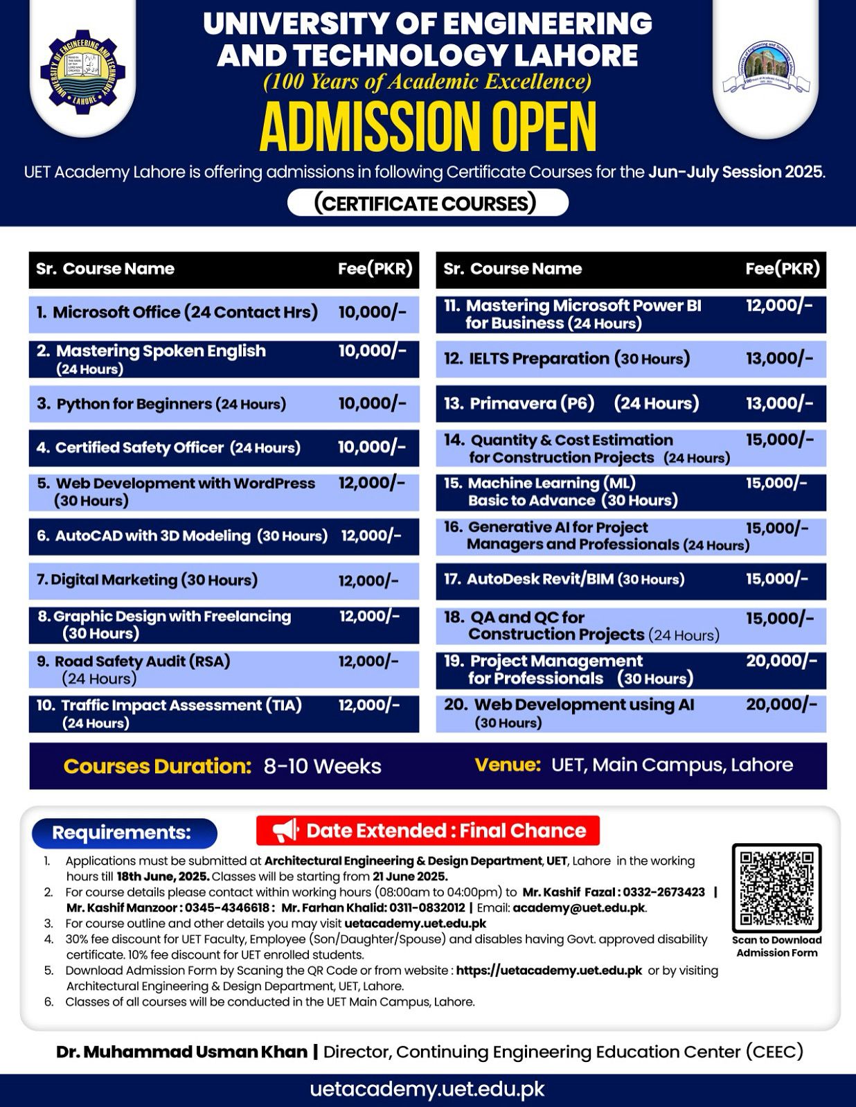 UET Lahore –
